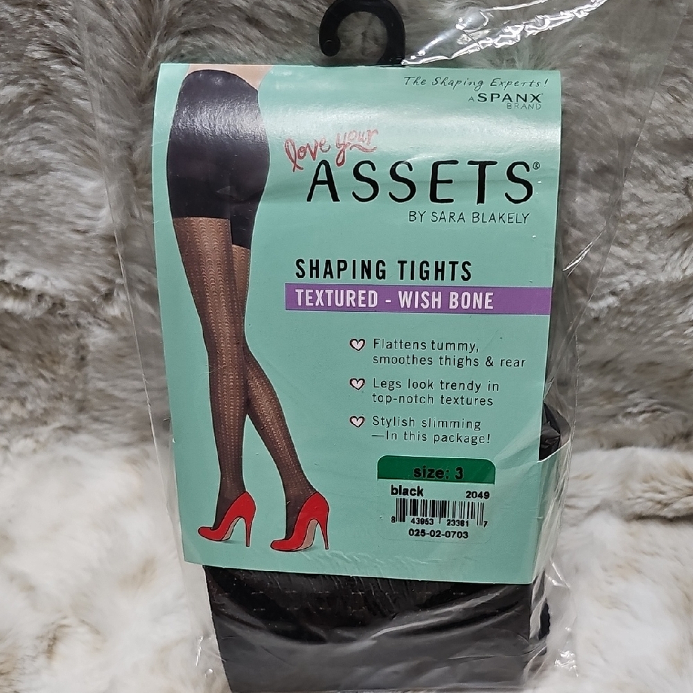 SPANX Black Textured Shaping Tights‎